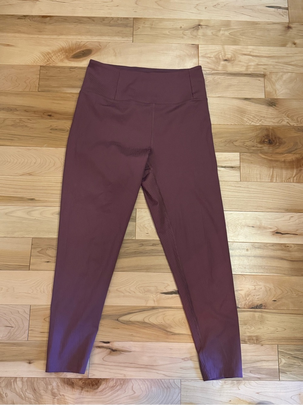 Girlfriend Collective Women’s High-Rise Ribbed Leggings - Wine